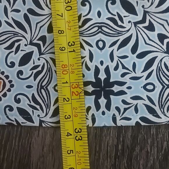 LOFT Ann Taylor Blue/Orange Long Sleeve Crewneck Shift Dress XS Boho Classic - Picture 8 of 10